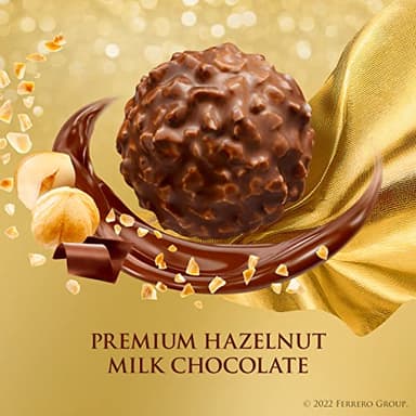 Ferrero Rocher, 42 Count, Premium Milk Chocolate Hazelnut, Chocolates for Gifting, 18.5 oz - Image 3