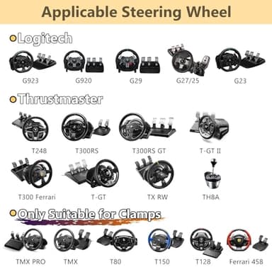 Nejoney Racing Wheel Stand, Height Adjustable & Foldable Steering Wheal Stand Compatible with Logitech G25,G27,G29,G920 Gaming Cockpit - Image 8