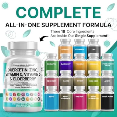 Clean Nutraceuticals Quercetin Zinc Vitamin C Vitamin D Bromelain Elderberry - Lung Immune Support Supplement Adults with Artemisinin, Sea Moss, Echinacea, Allergy Relief - Image 2