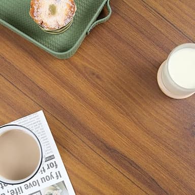 VECELO Nesting Coffee Table Set of 2, Wood Round Side Tables with Adjustable Non-Slip Feet, for Living Room, Brown - Image 7