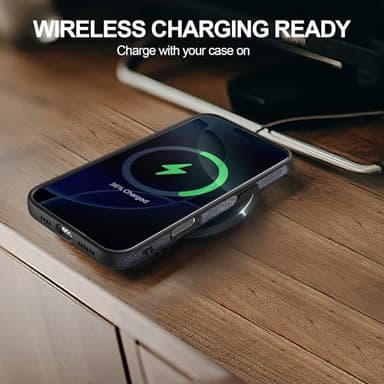 KSELF Leather Case for iPhone 16 Pro Max Case, Protective Slim with Kickstand Shockproof Phone Cases, Built-in Invisible Stand Compatible with iPhone 16 Pro Max 6.9'' (Blue, for iPhone 16 Pro Max) - Image 7