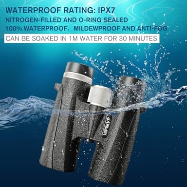 IPX7 Waterproof Powerful 10x42 Binoculars for Adults high Powered Hunting Birding Travel Theater Astronomy Bird Watching Stargazing Star Gazing Opera geo Safari Marine Birdwatching - Image 2