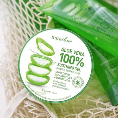 MIRACLAIR Aloe Vera Gel for Face, Skin, Hair & Sunburn Relief, Made with 100% Pure Aloe Gel for All Skin Types. Made in Korea. 300ml (10.1fl.oz) (1) - Image 6