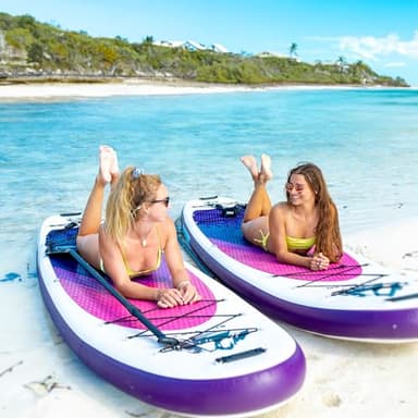 Roc Inflatable Stand Up Paddle Boards | Premium SUP Paddle Board Accessories, Wide Stable Design, Non-Slip Comfort Deck for Youth/Adults (Violet W Kayak Seat) - Image 5