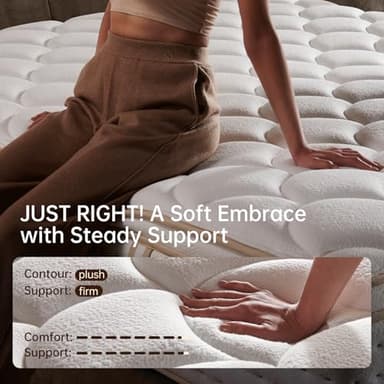 King Mattress 14 Inch, Medium Firm Hybrid with Memory Foam for Pressure Relief & Spinal Alignment - Supportive Comfort Without Sinkage, Superior Zoned Support, Extra Lumbar Support, Motion Isolation - Image 2