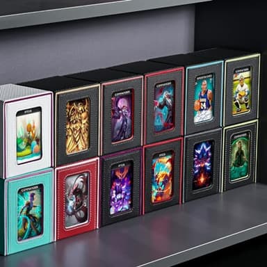 ZLCA MTG Deck Box with Commander Window Display, Trading Card Storage Box Holds 100 Double-Sleeved Cards Suitable for TCG/CCG/PTCG/EDH/Magic/Sport Cards (White&Purple) - Image 7