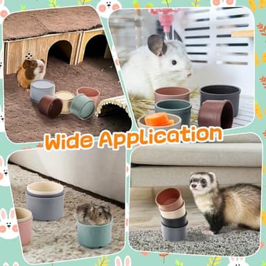 MEWTOGO 8 Pcs Stacking Cups for Bunny - Multi-Colored Reusable Rabbits Bunny Toys of Different Sizes, Safe Plastic Nesting Toys for Guinea Pig Hamster Gifts Hiding Food and Playing - Image 4