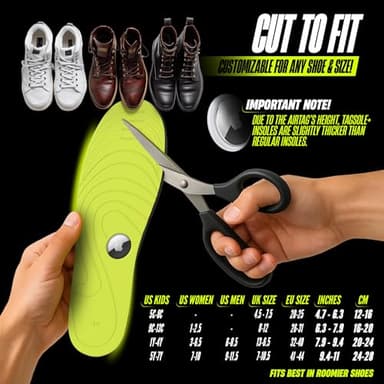 TagSole+ AirTag Shoe Insole - Comfortable & Secure AirTag Shoe Insert for Safety | GPS Tracker Insole for Kids, Elderly & Special Needs – Airtag Hidden Accessory ((20-24cm / 7.87-9.45“)) - Image 5