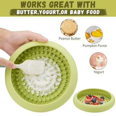 Dog Lick Bowl, Bestalk Anxiety Relief Slow Feeder Dog Lick Mat Treat Dispenser, Non-Slip Licking Bowl Enrichment Toys, BPA Free Silicone, Dishwasher Safe - Image 3