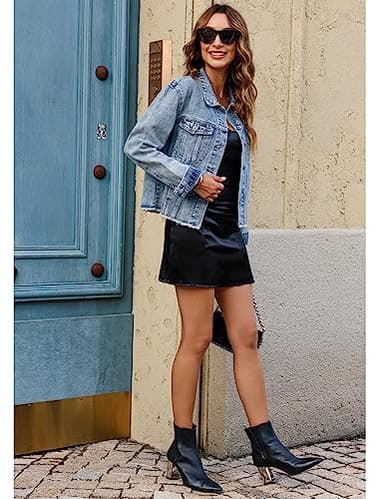 Luvamia Women's Trendy Fall Jacket - Blue Denim Blazer, Size X-Large (Fits 16/18) - Image 5