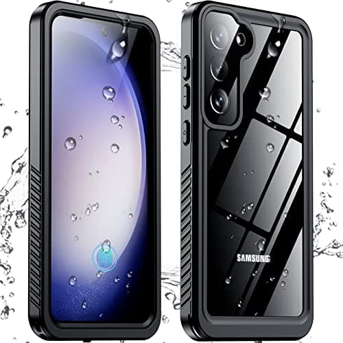 Temdan for Samsung Galaxy S23 Case,Waterproof Built-in Lens & Screen Protector[Full Body Shockproof][12 FT Military Drop Proof][Dustproof][IP68 Underwater] Case for Galaxy S23 5G 6.1’’-Black/Clear - Image 1