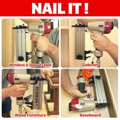 KEENTECH 18 Gauge Pneumatic Brad Nailer Kit, Aluminum Magazine, Compatible With 5/8" To 2" Brad Nails, With Outdoor Portable Carrying Case, 3000pcs Nails For Free Value Pack (Need Air Compressor) - Image 7