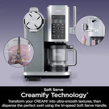 Ninja Swirl by CREAMi Ice Cream and Soft Serve Maker, Sorbet, Milkshake, Frozen Yogurt, Low Calories Program 13-in-1, Soft Serve Handle, (2) CREAMi Swirl 16oz Pints, For Kids & ALL NC701 (Renewed) - Image 6