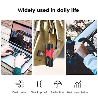 KOOTION 128 GB USB 3.0 Flash Drive Thumb Drive Retractable 128G Zip Drive Ultra High Speed USB Stick Jump Drive Rugged Memory Stick with LED Indicator for Data Storage and Transfer - Image 7