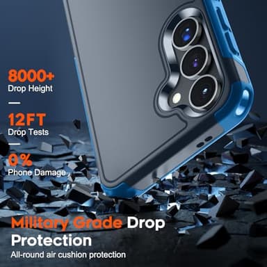 zapica Designed for Samsung Galaxy S24 Plus Case, [12 FT Military Grade Drop Protection] [Dual Layer Structure Design] Heavy Duty Shockproof Non-Slip Phone Cover for Galaxy S24+ 6.7 inch, Deep Blue - Image 4