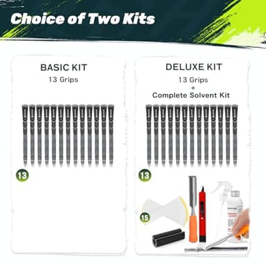 Saplize Cross Cord Golf Grips 13 Pack, Innovative Anti-slip Design, 13 Grips with All Kits, Hybrid Golf Club Grips, CL09 Series, Grey Midsize - Image 4