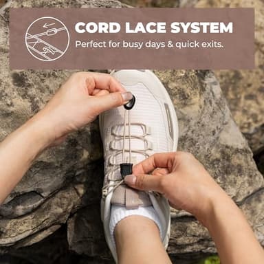 NORTIV 8 Women's Lightweight Hiking Shoes Quick Laces Outdoor Fashion Sneakers Gladiator,Size 8.5,Khaki,SNHS239W - Image 5