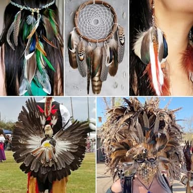 FeelfunFeather Pheasant Feathers -50pcs 5 Style Natural Mixed Decorative Spotted Feathers for DIY Crafts Wedding Home Party Decoration - Image 5
