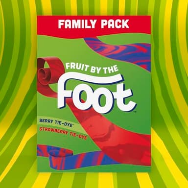 Fruit by the Foot Fruit Flavored Snacks, Halloween Treats, Berry Tie-Dye and Strawberry Tie-Dye, 18 Rolls, 13.5 oz - Image 4