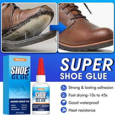 Shoe Glue 35g, Heavy Duty Shoe Glue Sole Repair Kit, Waterproof & Fast Drying Shoe Repair Adhesive for Sole, Sneaker, Leather, Boot, Heel, Sandal, Handbags and More - Image 2