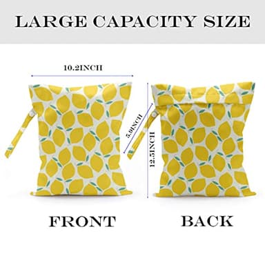 zcyxuuw 2 Pcs Wet Bag, Wet Dry Bag, Wet Bag for Swimsuit, Travel, Beach, Pool, Diapers, Dirty Yoga Gym Clothes, Toiletries, Makeup Bag, Rainbow Heart Decor for Women s Birthday Tie Dye Pattern. - Image 3