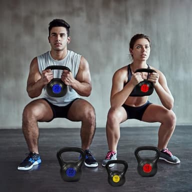 Fitvids Kettlebell Sets 3 Piece Strength Training KettleBells Weight Set 10lb, 15lb, 20lb Kettle Bell - Image 7