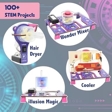 Butterfly EduFields 100+ STEM Projects | Girls Mini Engineering Kit for Ages 8 10 12 15 Years | Ultimate DIY Science Experiments for Kids | Educational Engineering Toys Best Birthday Gift idea - Image 3