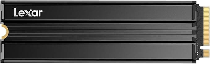 Lexar 2TB NM790 SSD with Heatsink PCIe Gen4 NVMe M.2 2280 Internal Solid State Drive, Up to 7400/6500 MB/s Read/Write, Compatible with PS5, for Gamers and Creators, Black (LNM790X002T-RN9NU - Image 1