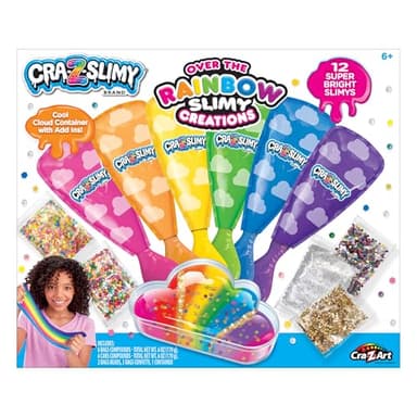CRA-Z-Slimy Over The Rainbow Slimy Creations Kit - Rainbow Slime Mixing Set, 12 Pre Made Slime Colors with Add-in Charms, Kids Arts & Crafts Set for Boys and Girls Ages 6 and Up, Ages 8 and Up - Image 6