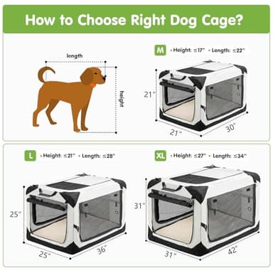 PETIMBER Collapsible Dog Crate, 30 Inch Portable Travel Dog Crate for Small Dogs Indoor & Outdoor Use, 4-Door Foldable Soft Sided Dog Kennel with Handle, Safety Zippers, Mesh Windows and Soft Mat - Image 4