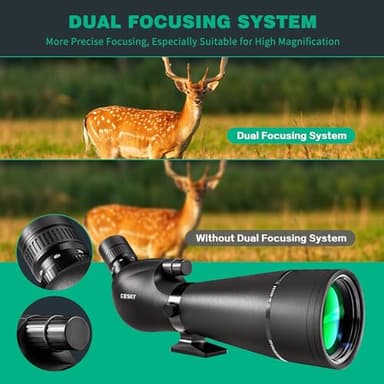 Gosky 20-60x85 Spotting Scope with Full Size Tripod,Phone Adapter,Bluetooth Camera Remote,Waterproof Spotter scopes for Target Shooting,Bird Watching,Travel,Hiking - Image 6