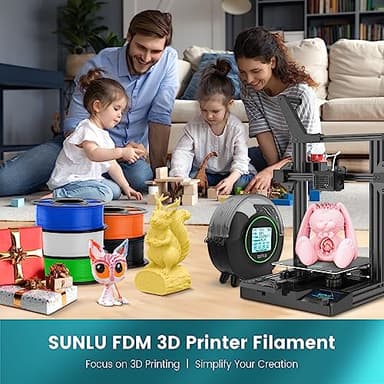 SUNLU PLA 3D Printer Filament PLA Filament 1.75mm, Neatly Wound 3D Printing Filament 1.75mm, Dimensional Accuracy +/- 0.02 mm, Fit Most FDM 3D Printers, 1kg Spool (2.2lbs), Black - Image 9