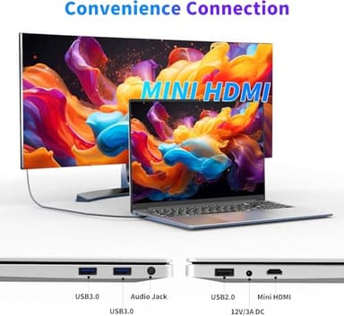 NIAKUN Laptop Computer, Gaming Laptops 2025, 16 Inch Lap Top PC Win 11 Pro, 16GB RAM 1TB SSD, N95 Processor(up to 3.4GHz), Backlit Keyboard, for Business and Students - Image 6