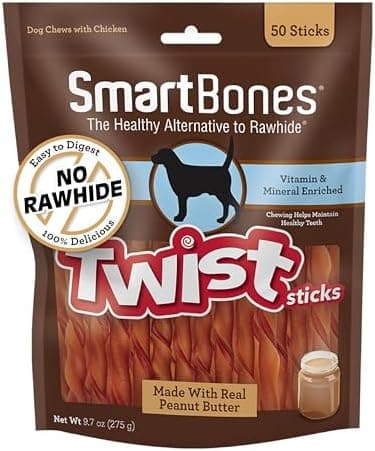 SmartBones Smart Twist Sticks With Peanut Butter, Rawhide-Free Chews For Dogs, 50 Count - Image 3