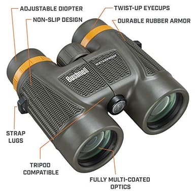 Bushnell H2O Xtreme 10x42 Compact Waterproof Binoculars with Fully Multi Coated Lens for Hunting and Boating 181042C - Image 2
