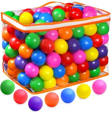 200 Ball Pit Balls for Toddlers with Storage Bag - 7 Bright Colors, Crush Proof, Great Play Toys for Tents, Pools, and Party - Image 8