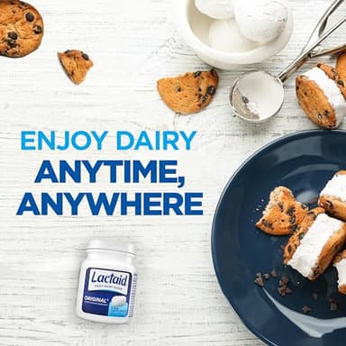 Lactaid Original Strength Lactose Intolerance Pills, 9000 FCC Natural Lactase Enzyme Dairy Relief Caplets, Helps Prevent Gas, Bloating & Diarrhea Due to Lactose Sensitivity in Adults & Kids, 120 Count - Image 2