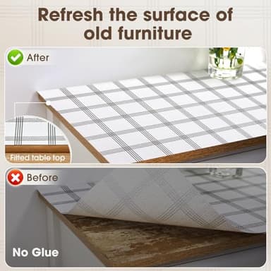 ALIUNI Drawer and Shelf Liner, Non-Slip Kitchen Cabinet Liners Non-Adhesive Thick Strong Grip Waterproof Washable Mats Protect Dresser Shelves Cupboard Bathroom Cabinets, White Stripes, 12 in X 10 FT - Image 8