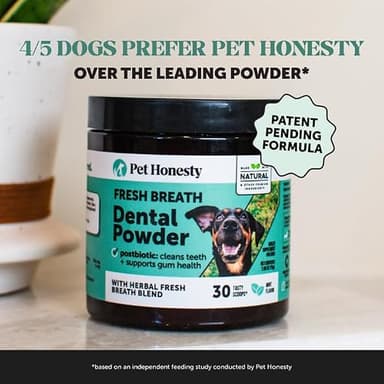 Dog Breath Freshener Dental Powder for Teeth Cleaning Plaque Off, Dental Care for Dogs, Tartar Remover for Teeth with Natural Herbal Blend + Postbiotics (Mint - 30 Servings) - Image 7
