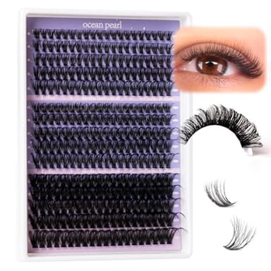 Ocean Pearl Lash Clusters 320pcs 11-20mm Lash Clusters Kit 40D+50D+100D Eyelashes, Lash Extension Kit, Lashes Clusters Eyelash Extensions Kit,Eyelash Clusters with Lash Bond&Seal&Lash Remover&Tweezers - Image 5