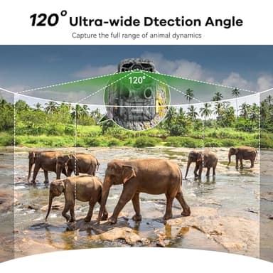 DEATTI Trail Camera 48MP 4K Game Camera with 8 Batteries 32GB SD Card,WiFi Bluetooth Connection,Trail Cameras with Night Vision Motion Activated Waterproof for Wildlife Deer Outdoor 0.1s Trigger Time - Image 6