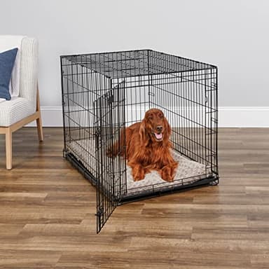 MidWest Homes for Pets 42-Inch iCrate Folding Dog Crate with Divider Panel, Leak-Proof Tray & Secure Latches – Metal Wire Kennel for Large Breeds – Portable, Durable & Easy to Assemble - Image 2