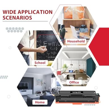 067H 067 Toner Cartridge Set MF656Cdw Compatible Replacement for Canon 067H 067 Color ImageCLASS MF654Cdw LBP632Cdw LBP633Cdw MF653Cdw Printer 4 Pack High Yield Ink |Black Cyan Magenta Yellow| - Image 6