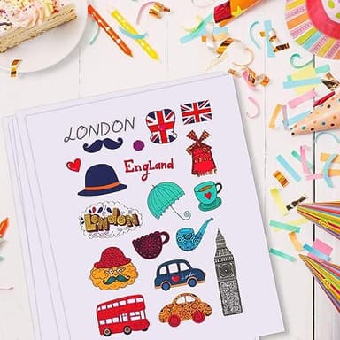 JANDJPACKAGING Premium Printable Vinyl Sticker Paper - for Inkjet and Laser Printer - 55 Pack Glossy White Waterproof Inkjet Printable Vinyl - Dries Quickly and Holds Ink Beautifully - Image 4