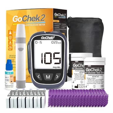 MicroTech Blood Glucose Monitor Kit 100 Strips & Lancets, No Coding, 500 Storage, Wider HCT for Family - Image 1