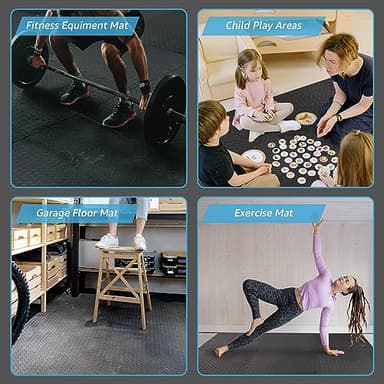 Art3d Eva Puzzle Exercise Mats, 24"x24" x 1/2” Thick Foam Interlocking Tiles for Gyms, Flooring, Workout, Gym Equipments, Pack of 6 - Image 9