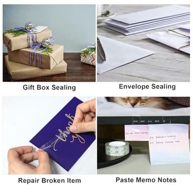 BOMEI PACK 48 Rolls Crystal Clear Transparent Tape, Stationery Tape Refills Rolls for Dispenser, 3/4 in x 1000 in,1 inch Core, Gift Wrapping Tape for Office, School and Home - Image 7