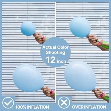 PartyWoo Blue Balloons 130 pcs Sky Blue Balloons Different Sizes Pack of 18 12 10 5 Inch Baby Blue Balloon Arch Kit Balloon Garland for Birthday Graduation Boys Baby Shower Party Decorations Blue-Y20 - Image 4