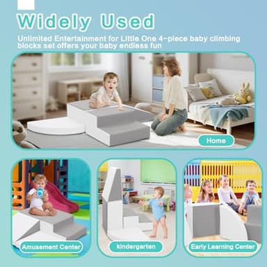 TODIBY Foam Blocks Climbing for Kids: Toddler Toys for Indoor and Outdoor Fun - Soft PU Leather Play Structure for Crawling and Sliding - Ideal for Playhouse and Play Gym Activities - Image 6