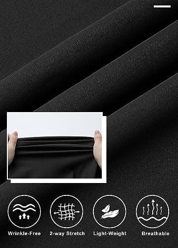 Libin Mens Golf Dress Pants Stretch Work Slacks 29" Lightweight Business Casual Pants for Men Classic Fit Lounge Trousers Comfy with Pockets, Black, 36W x 29L - Image 4